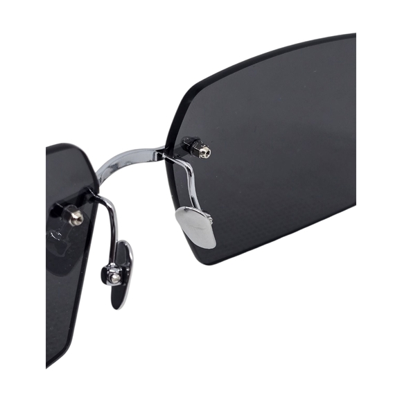 Stylish Black Rectangular Sunglasses PORTA ROMANA - Picture 9 of 10